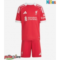 Camiseta Liverpool Mohamed Salah #11 Primera Equipación para niños 2025-26 manga corta (+ pantalones cortos)